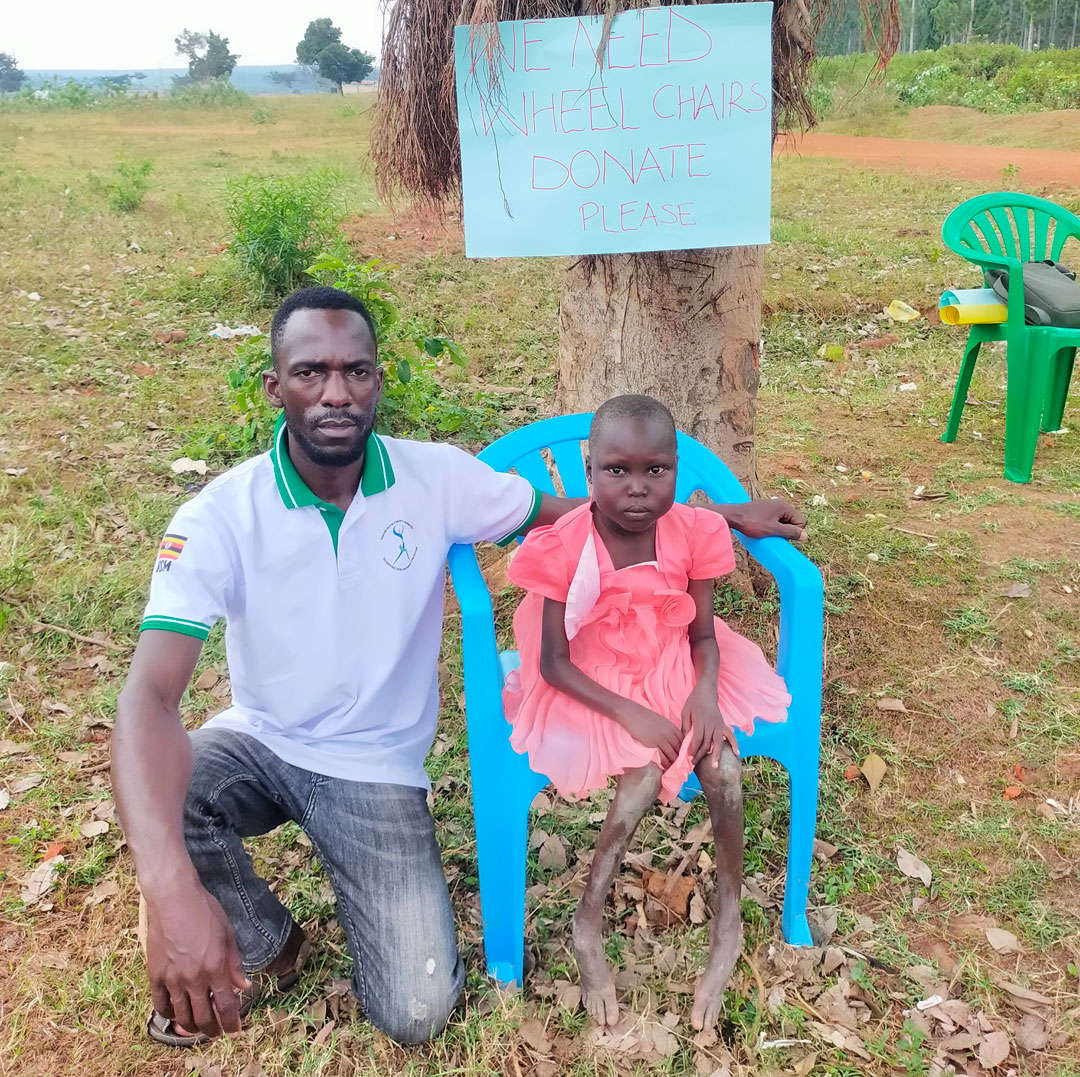 Child in need of a wheelchair